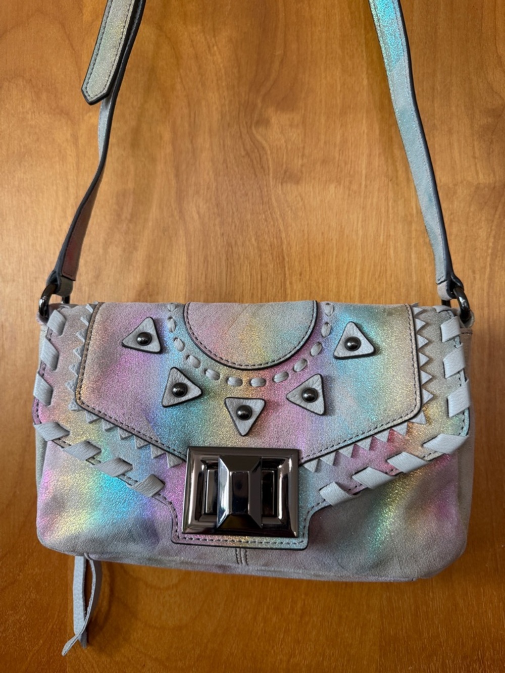 Aimee Kestenberg Iridescent Leather Crossbody  Bag